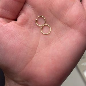 14k gold huggie earrings